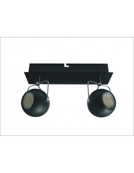 CANDELLUX TONY LAMPA SUFITOWA LISTWA 2X3W LED GU10 CZARNY MATOWY 92-25012