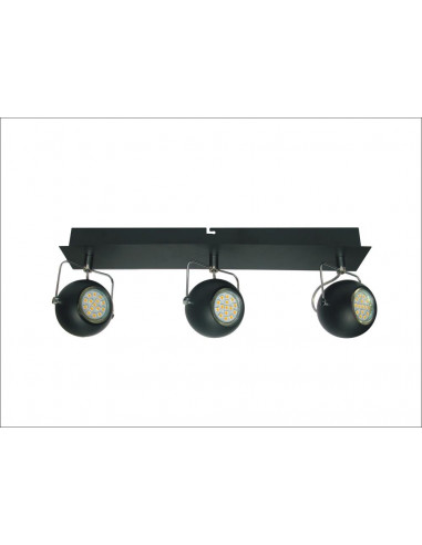 CANDELLUX TONY LAMPA SUFITOWA LISTWA 3X3W LED GU10 CZARNY MATOWY 93-25029