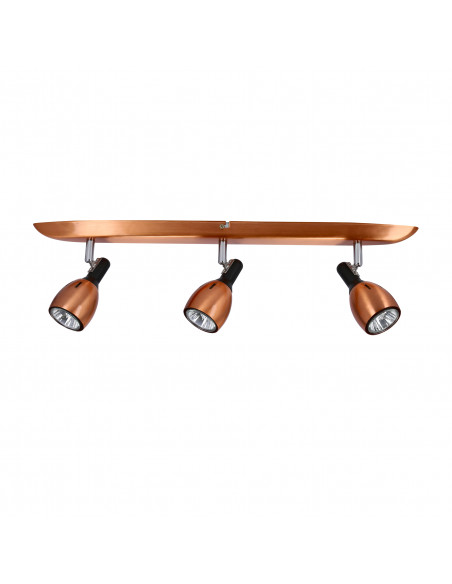 CANDELLUX CROSS LAMPA SUFITOWA LISTWA 3X50W GU10 MIEDZIANY 93-32782