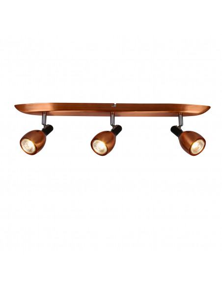 CANDELLUX CROSS LAMPA SUFITOWA LISTWA 3X50W GU10 MIEDZIANY 93-32782