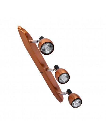 CANDELLUX CROSS LAMPA SUFITOWA LISTWA 3X50W GU10 MIEDZIANY 93-32782