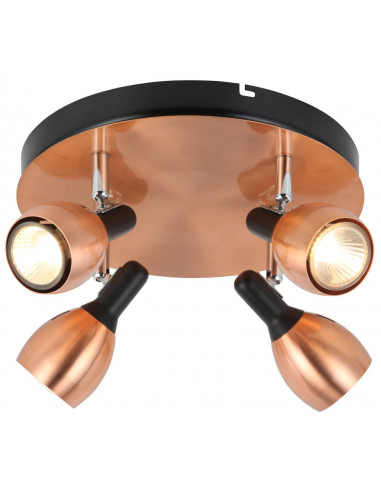 CANDELLUX CROSS LAMPA SUFITOWA PLAFON 4X50W GU10 MIEDZIANY 98-34878
