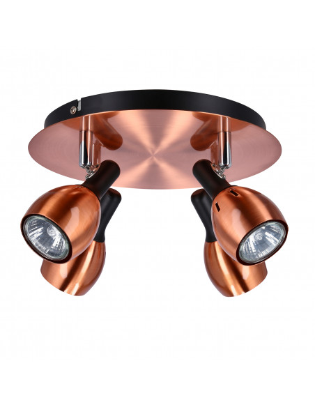 CANDELLUX CROSS LAMPA SUFITOWA PLAFON 4X50W GU10 MIEDZIANY 98-34878