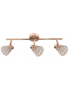 CANDELLUX Glossy listwa 3x40W G9 różowe złoto 93-00453