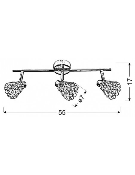 CANDELLUX Glossy listwa 3x40W G9 różowe złoto 93-00453