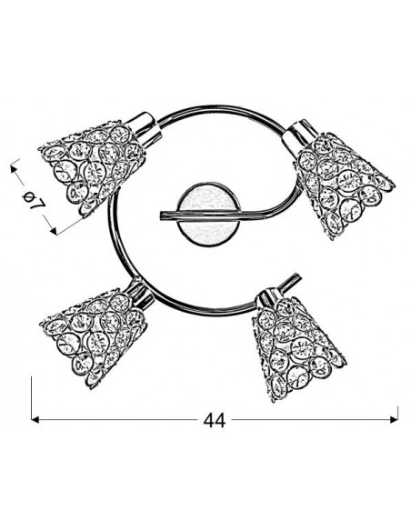 CANDELLUX Glossy spirala 4x40W G9 różowe złoto 98-00484
