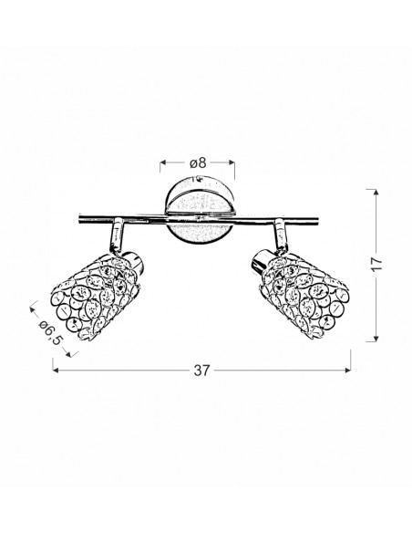 CANDELLUX YORK LAMPA SUFITOWA LISTWA 2X40W G9 CHROM 92-97395
