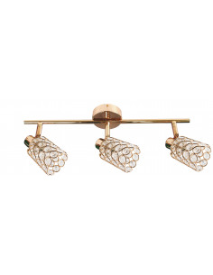 CANDELLUX YORK LAMPA SUFITOWA LISTWA 3X40W G9 MOSIĄDZ (BŻ) 93-70111