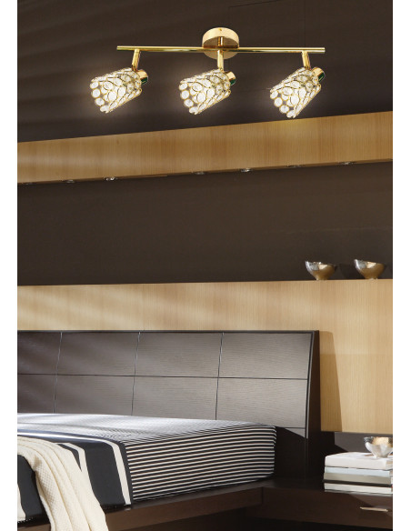 CANDELLUX YORK LAMPA SUFITOWA LISTWA 3X40W G9 MOSIĄDZ (BŻ) 93-70111