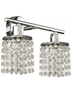 CANDELLUX ROYAL LAMPA SUFITOWA LISTWA 2X40W G9 CHROM+KRYSZTAŁKI 92-28030