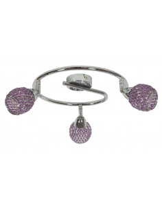 CANDELLUX CLEAR LAMPA SUFITOWA SPIRALA 3X40W G9 FIOLET 98-06936