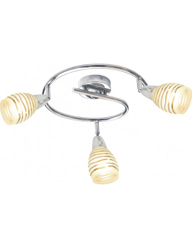 CANDELLUX JUBILAT LAMPA SUFITOWA SPIRALA 3X10W E14 LED CHROM 98-55705