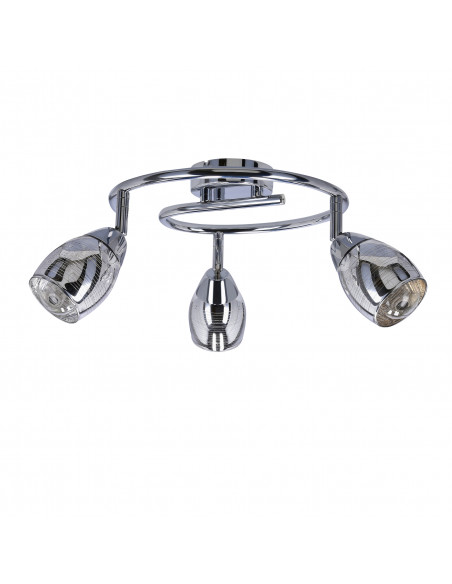 CANDELLUX MILTON LAMPA SUFITOWA SPIRALA 3X10W E14 LED CHROM 93-61300