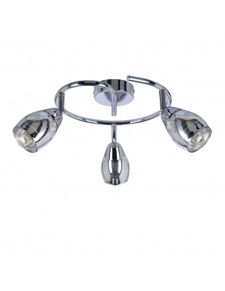 CANDELLUX MILTON LAMPA SUFITOWA SPIRALA 3X10W E14 LED CHROM 93-61300
