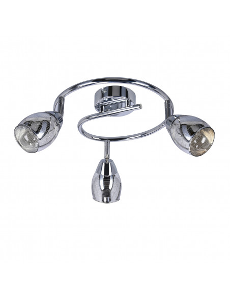 CANDELLUX MILTON LAMPA SUFITOWA SPIRALA 3X10W E14 LED CHROM 93-61300