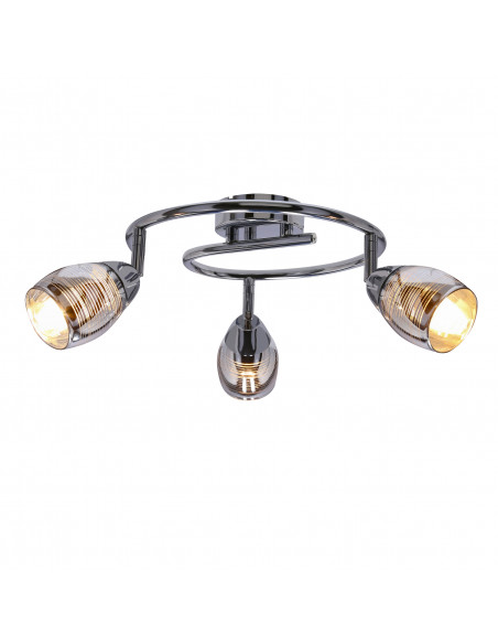 CANDELLUX MILTON LAMPA SUFITOWA SPIRALA 3X10W E14 LED CHROM 93-61300