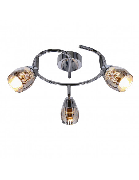 CANDELLUX MILTON LAMPA SUFITOWA SPIRALA 3X10W E14 LED CHROM 93-61300