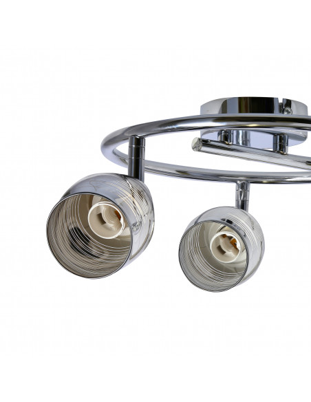 CANDELLUX MILTON LAMPA SUFITOWA SPIRALA 3X10W E14 LED CHROM 93-61300