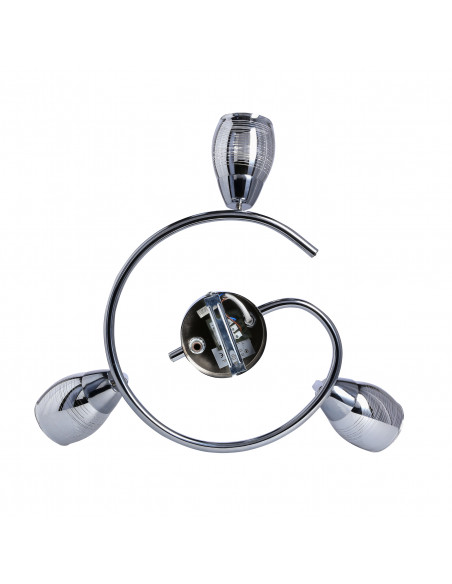 CANDELLUX MILTON LAMPA SUFITOWA SPIRALA 3X10W E14 LED CHROM 93-61300