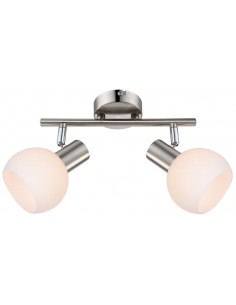 CANDELLUX MAURO LAMPA SUFITOWA LISTWA 2X4W E14 LED RGB SATYNA NIKIEL Z PILOTEM 92-61591