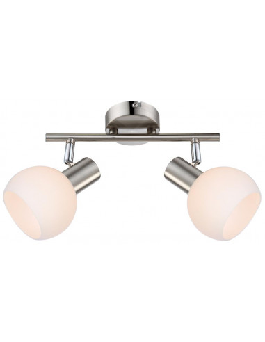 CANDELLUX MAURO LAMPA SUFITOWA LISTWA 2X4W E14 LED RGB SATYNA NIKIEL Z PILOTEM 92-61591