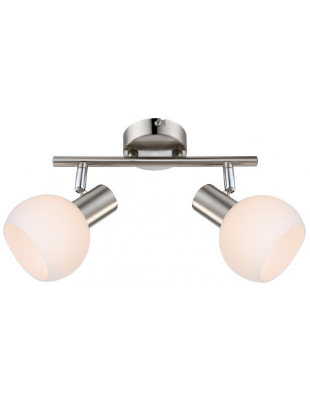 CANDELLUX MAURO LAMPA SUFITOWA LISTWA 2X4W E14 LED RGB SATYNA NIKIEL Z PILOTEM 92-61591