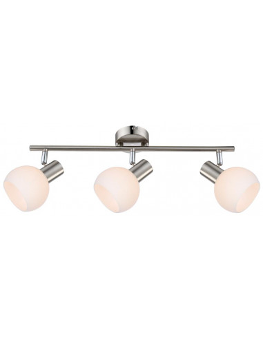 CANDELLUX MAURO LAMPA SUFITOWA LISTWA 3X4W E14 LED RGB SATYNA NIKIEL Z PILOTEM 93-61607