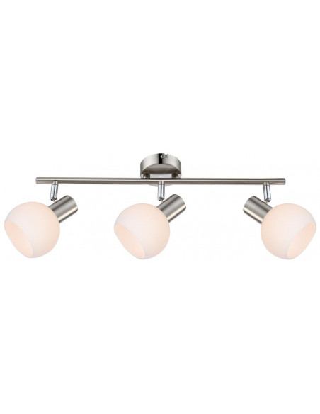 CANDELLUX MAURO LAMPA SUFITOWA LISTWA 3X4W E14 LED RGB SATYNA NIKIEL Z PILOTEM 93-61607