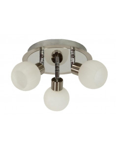 CANDELLUX ALABASTER LAMPA SUFITOWA PLAFON 3X40W G9 SATYNA+CHROM 98-07025