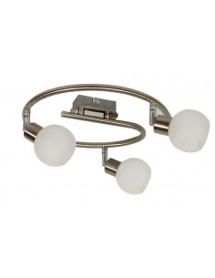 CANDELLUX ALABASTER LAMPA SUFITOWA SPIRALA 3X40W G9 SATYNA+CHROM 98-07032