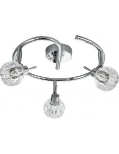 CANDELLUX BOMBOLA LAMPA SUFITOWA SPIRALA 3X40W G9 CHROM BEZ ŻARÓWEK 98-70326