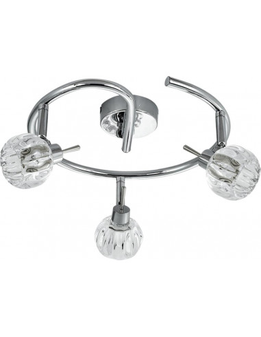 CANDELLUX BOMBOLA LAMPA SUFITOWA SPIRALA 3X40W G9 CHROM BEZ ŻARÓWEK 98-70326