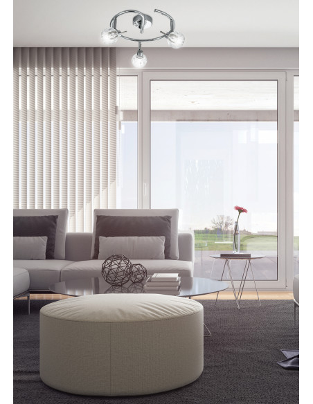 CANDELLUX BOMBOLA LAMPA SUFITOWA SPIRALA 3X40W G9 CHROM BEZ ŻARÓWEK 98-70326