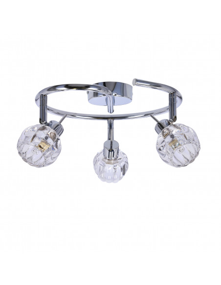 CANDELLUX BOMBOLA LAMPA SUFITOWA SPIRALA 3X40W G9 CHROM BEZ ŻARÓWEK 98-70326