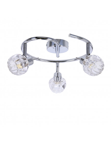 CANDELLUX BOMBOLA LAMPA SUFITOWA SPIRALA 3X40W G9 CHROM BEZ ŻARÓWEK 98-70326