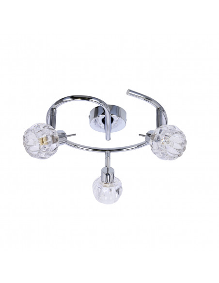 CANDELLUX BOMBOLA LAMPA SUFITOWA SPIRALA 3X40W G9 CHROM BEZ ŻARÓWEK 98-70326