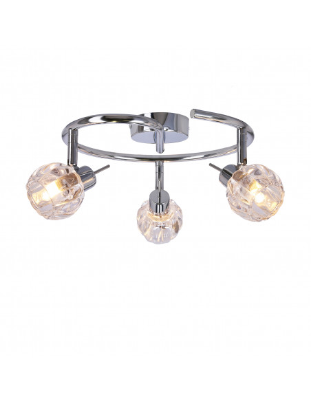 CANDELLUX BOMBOLA LAMPA SUFITOWA SPIRALA 3X40W G9 CHROM BEZ ŻARÓWEK 98-70326
