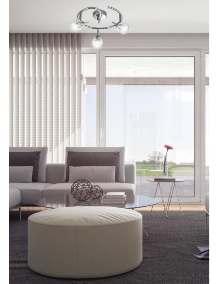 CANDELLUX BOMBOLA LAMPA SUFITOWA SPIRALA 3X40W G9 CHROM BEZ ŻARÓWEK 98-70326
