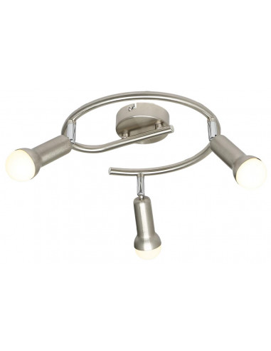 CANDELLUX ARC LAMPA SUFITOWA SPIRALA 3X40W E14 SATYNA NIKIEL 98-63304