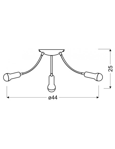 CANDELLUX ARC LAMPA SUFITOWA PLAFON 3X40W E14 SATYNA NIKIEL 98-63311