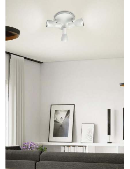 CANDELLUX PICARDO LAMPA SUFITOWA PLAFON 3X40W E14 BIAŁY MAT 98-44204