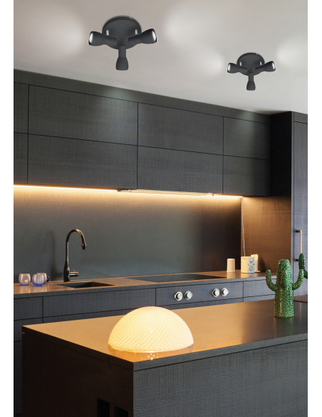 CANDELLUX PICARDO LAMPA SUFITOWA PLAFON 3X40W E14 CZARNY MATOWY 98-50793