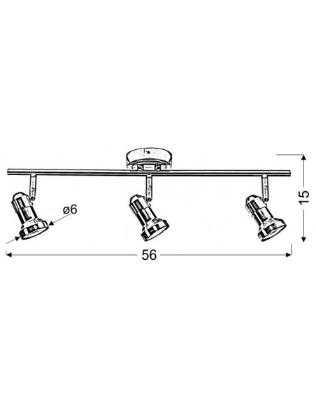 CANDELLUX ARKON LAMPA SUFITOWA LISTWA 3X50W GU10 SAT NIKIEL+CHROM BEZ ŻARÓWEK 93-59598