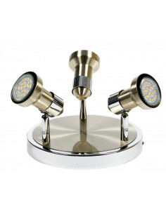 CANDELLUX ARKON LAMPA SUFITOWA PLAFON 3X50W GU10 SAT NIKIEL+CHROM BEZ ŻARÓWEK 98-60051
