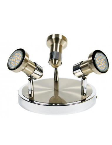 CANDELLUX ARKON LAMPA SUFITOWA PLAFON 3X50W GU10 SAT NIKIEL+CHROM BEZ ŻARÓWEK 98-60051