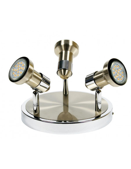 CANDELLUX ARKON LAMPA SUFITOWA PLAFON 3X50W GU10 SAT NIKIEL+CHROM BEZ ŻARÓWEK 98-60051