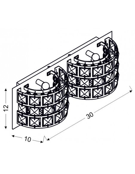 CANDELLUX SATURN LAMPA KINKIET 12X30 2X40W G9 CHROM 22-87235