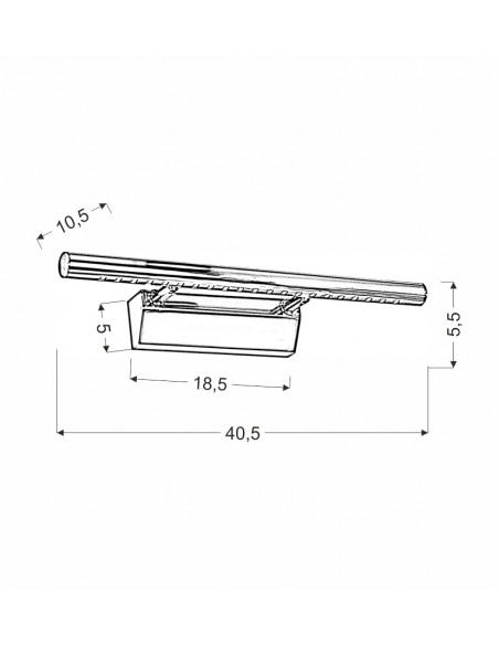 CANDELLUX FORTE LED 2 LAMPA KINKIET 5W LED RURKA OKRĄGŁA SATYNA 20-26996