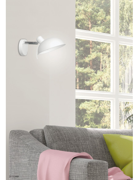 CANDELLUX DURIO LAMPA KINKIET 1X40W E14 BIAŁY 21-51448