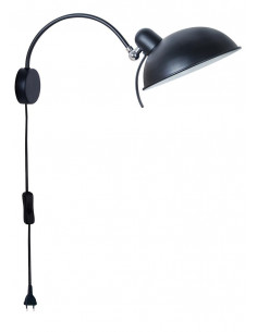 CANDELLUX NORA LAMPA KINKIET 1X40W E14 CZARNY 21-53602